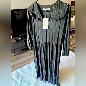 Zara midi dress. Size M. Washed out black